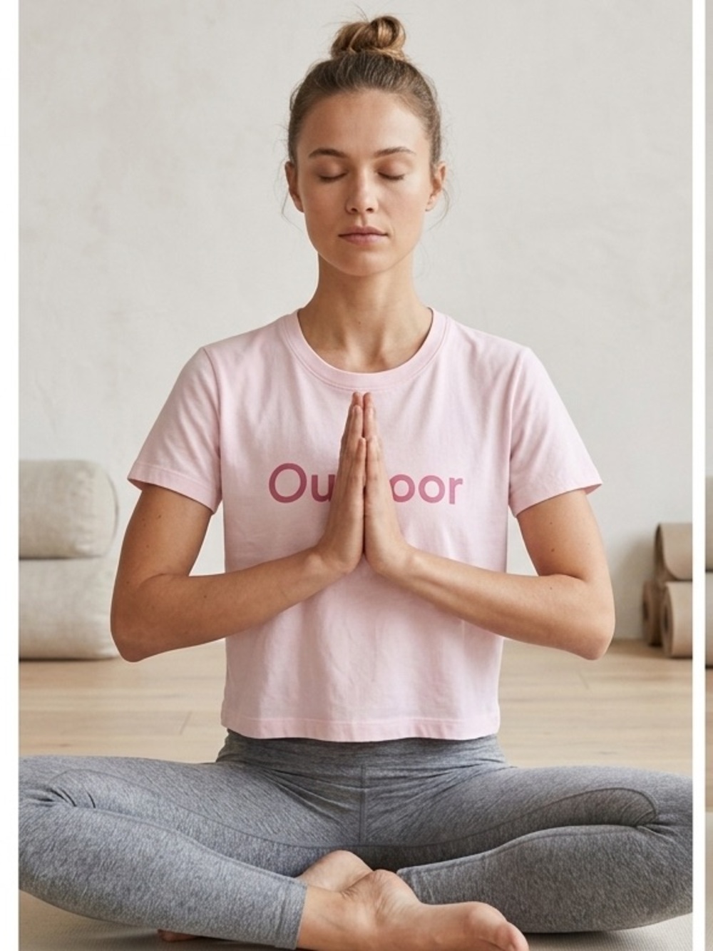 🌸 Outdoor Voices “Outdoor / Voices” Logo Tee – Pink